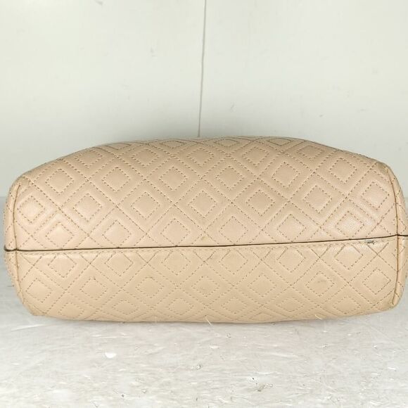 TORY BURCH Light Oak Fleming Diamond Quilted Small Gold Chain Tote Purse Bag - Picture 7 of 16
